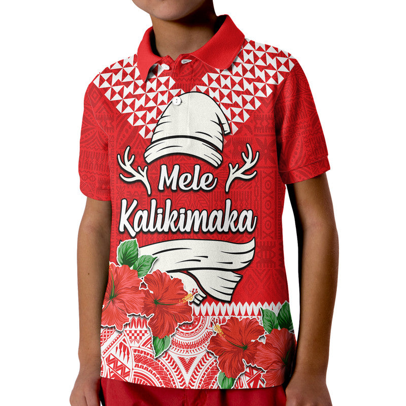 Custom Hawaii Hibiscus Flower Mele Kalikimaka Polo Shirt - Wonder Print Shop