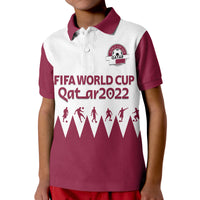 Custom Qatar 2022 Flag Style Polo Shirt The Maroon Football Player - Wonder Print Shop