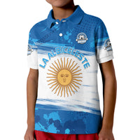 Argentina Sol de Mayo La Albiceleste Flag Style Polo Shirt Blue - Wonder Print Shop
