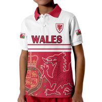 Custom Wales Football Qatar 2022 Cymru Polo Shirt Coat Of Arms Red - Wonder Print Shop