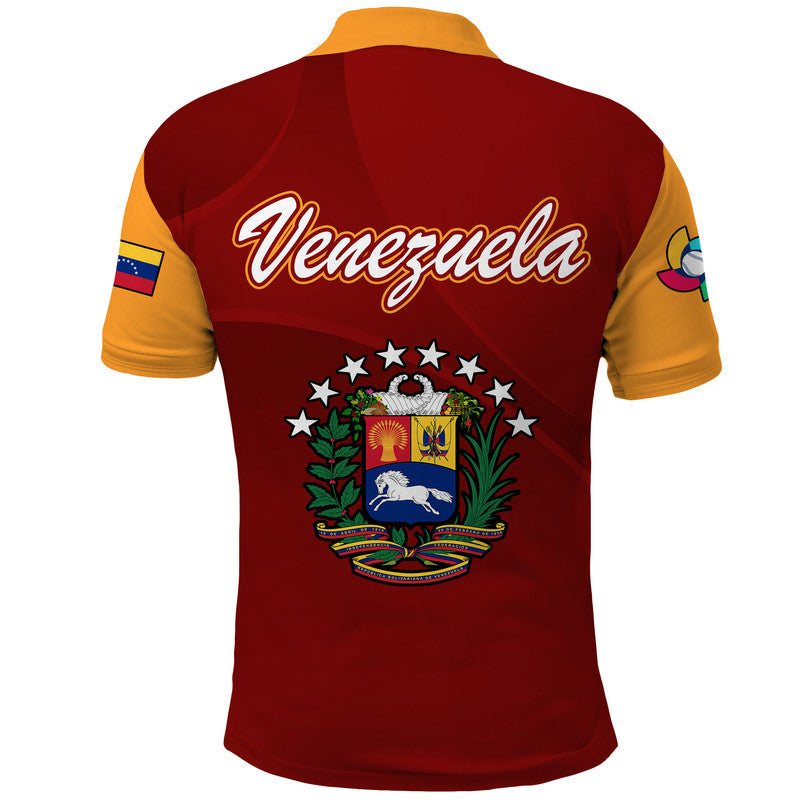 Venezuela Baseball Polo Shirt 2023 Venezuela Coat Of Arms - Wonder Print Shop