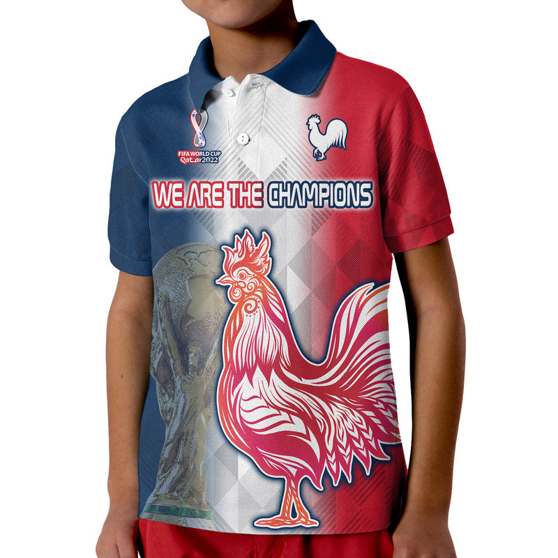 France Football Qatar Roosters Champions 2022 Polo Shirt - Wonder Print Shop