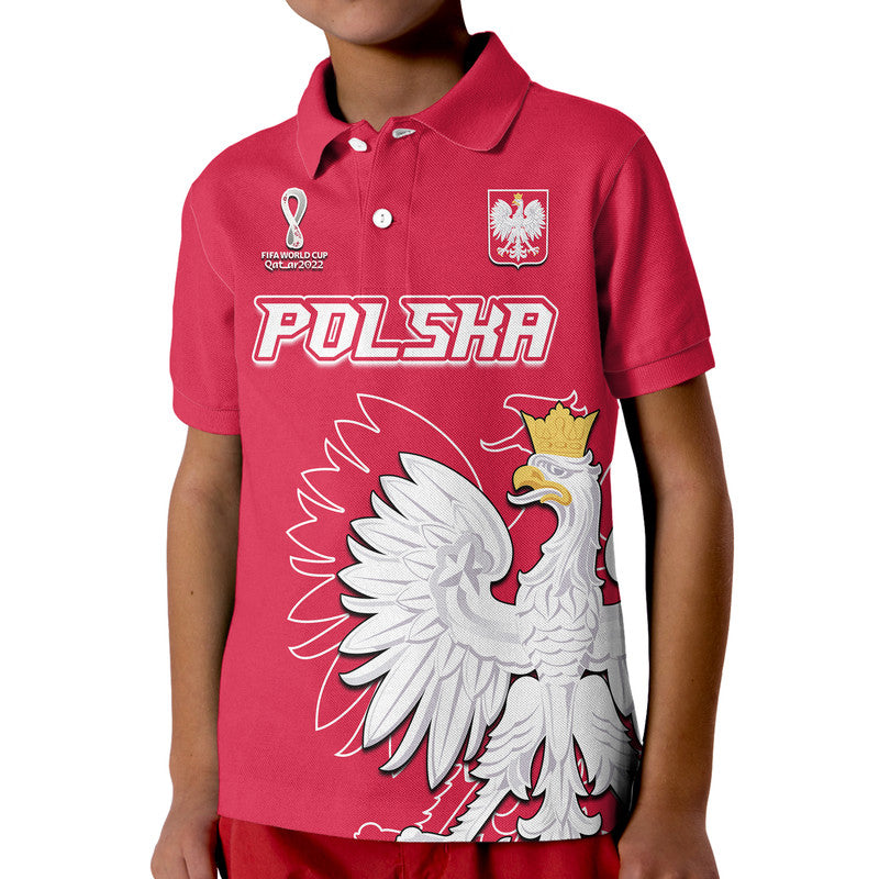 Custom Poland Football Polo Shirt Coat of Arms No1 - Wonder Print Shop