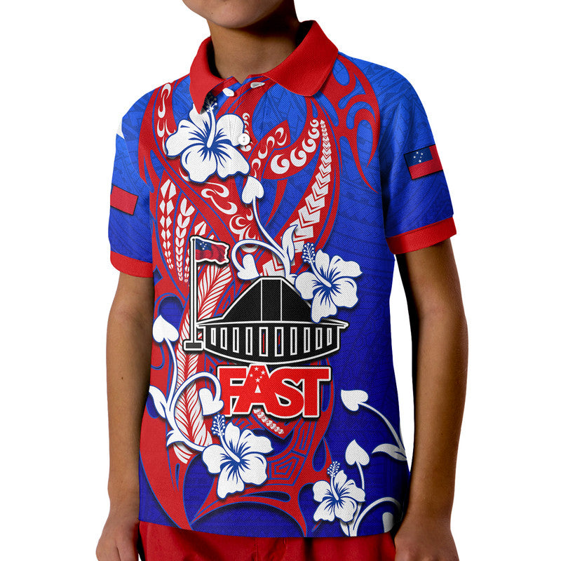 Special Samoa FAST Party Polo Shirt Tribal Samoan Hibiscus Design - Wonder Print Shop