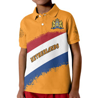 Custom Netherlands Football Flag Style Polo Shirt - Wonder Print Shop