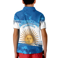 Argentina Sol de Mayo La Albiceleste Flag Style Polo Shirt Blue - Wonder Print Shop