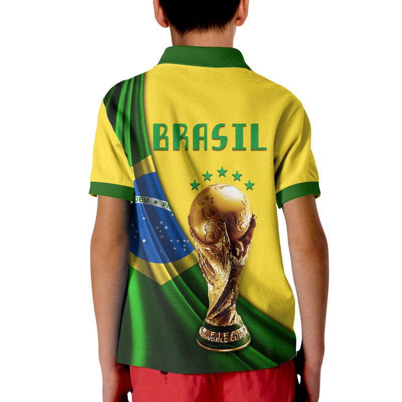 Brasil Football Champions WC 2022 Polo Shirt - Wonder Print Shop