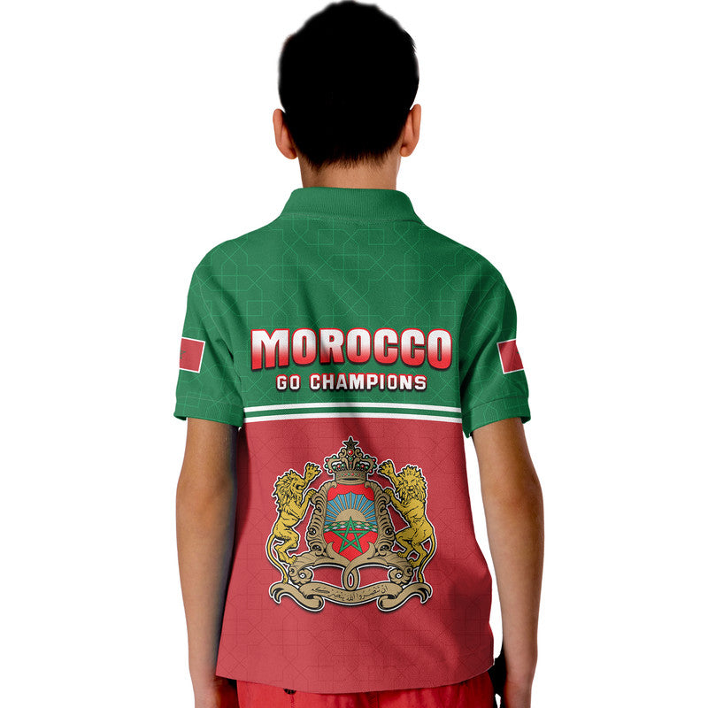 Morocco Football Geometric Halftone Pattern Polo Shirt - Wonder Print Shop