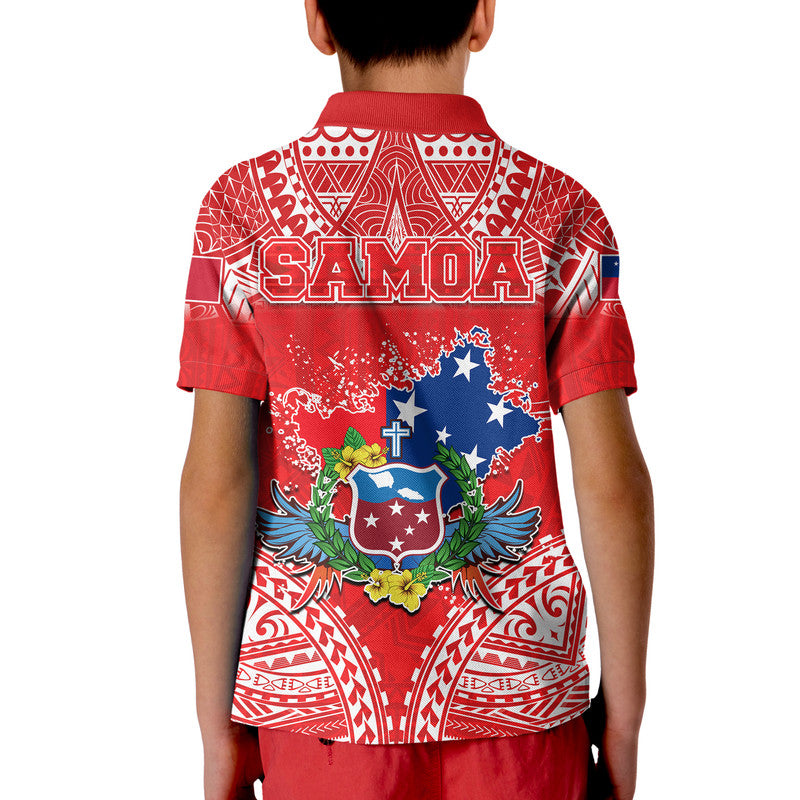 Toa Samoa Polynesian Rugby Polo Shirt Samoan Flag Red Color - Wonder Print Shop