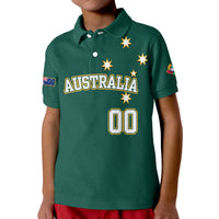(Custom Text And Number) Baseball 2023 Australia Green Polo Shirt - Wonder Print Shop