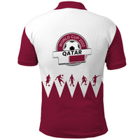 Qatar 2022 Flag Style Polo Shirt The Maroon Football Player - Wonder Print Shop