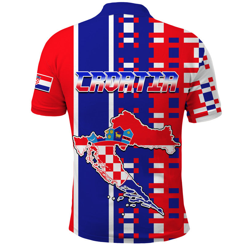Croatia Football Flag Minimalist Style Polo Shirt - Wonder Print Shop
