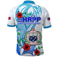 Special Samoa HRPP Party Polo Shirt Tribal Samoan Hibiscus Design - Wonder Print Shop