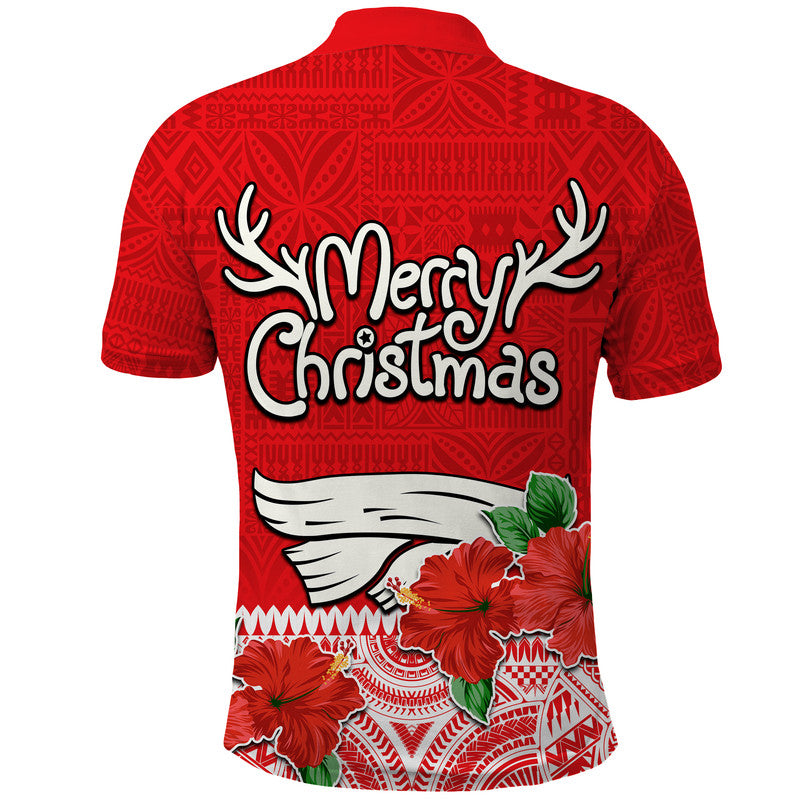 Hawaii Hibiscus Flower Mele Kalikimaka Polo Shirt - Wonder Print Shop