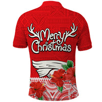 Hawaii Hibiscus Flower Mele Kalikimaka Polo Shirt - Wonder Print Shop