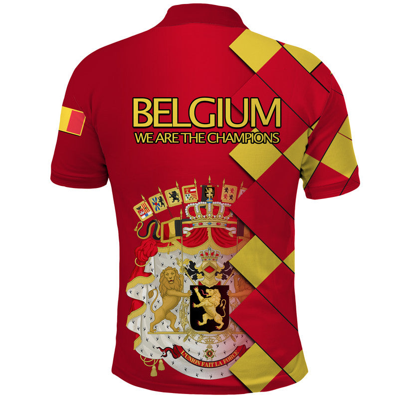 Belgium Football Champions Great Polo Shirt Coat Of Arms - Wonder Print Shop