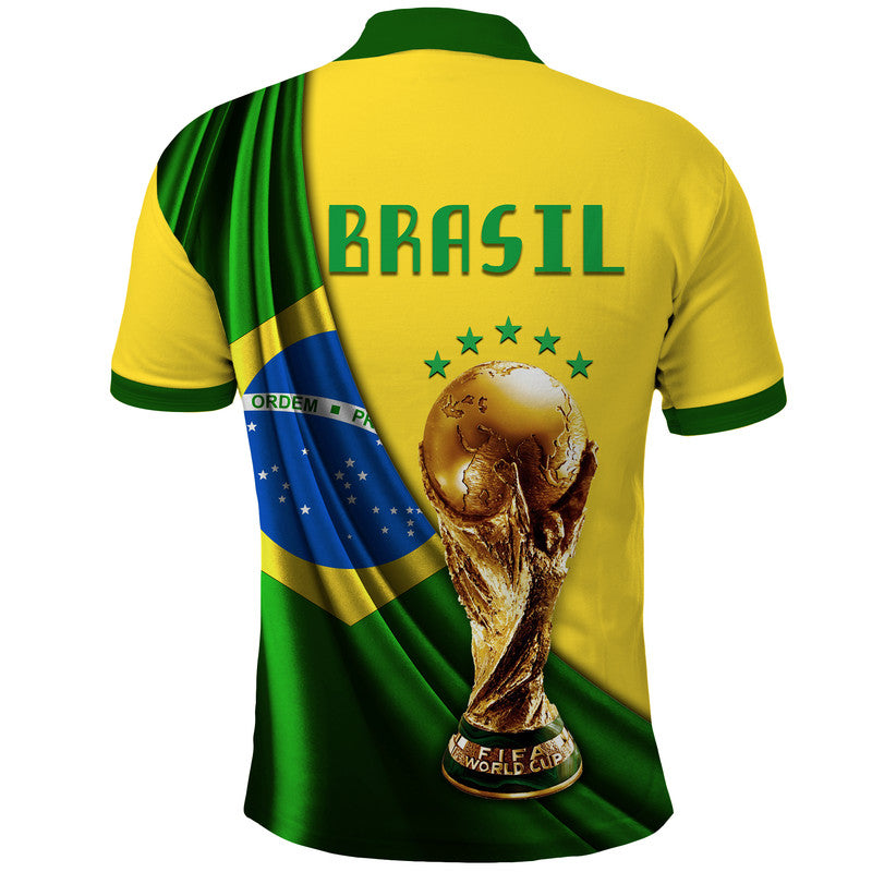 Brasil Football Champions WC 2022 Polo Shirt - Wonder Print Shop