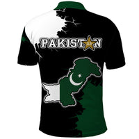 Pakistan Men in Green Cricket Team Polo Shirt Pakistan Player Flag Style - Wonder Print Shop