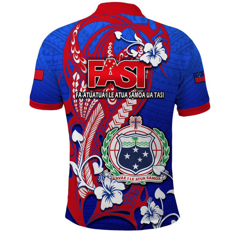 Special Samoa FAST Party Polo Shirt Tribal Samoan Hibiscus Design - Wonder Print Shop