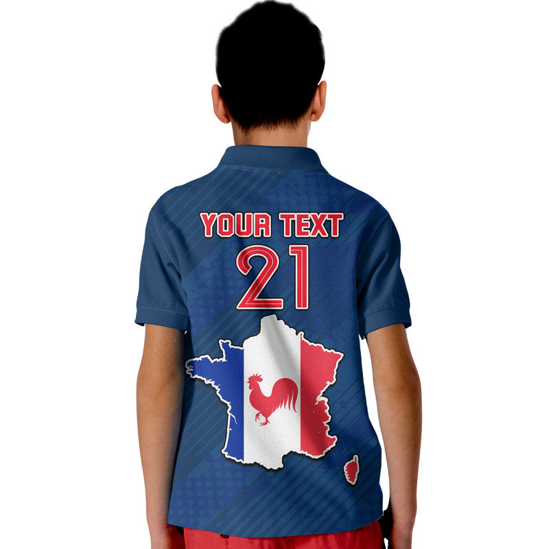 Custom France Football 2022 With Flag Map Polo Shirt - Wonder Print Shop
