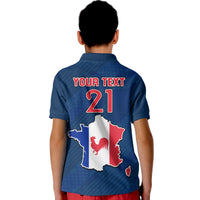 Custom France Football 2022 With Flag Map Polo Shirt - Wonder Print Shop