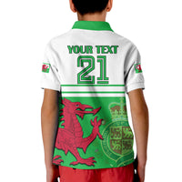 Custom Wales Football Qatar 2022 Polo Shirt Cymru Coat of Arms - Wonder Print Shop