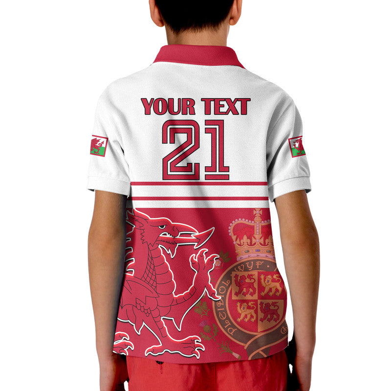 Custom Wales Football Qatar 2022 Cymru Polo Shirt Coat Of Arms Red - Wonder Print Shop