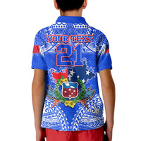 Custom Toa Samoa Polynesian Rugby Polo Shirt Samoan Flag Blue Color - Wonder Print Shop