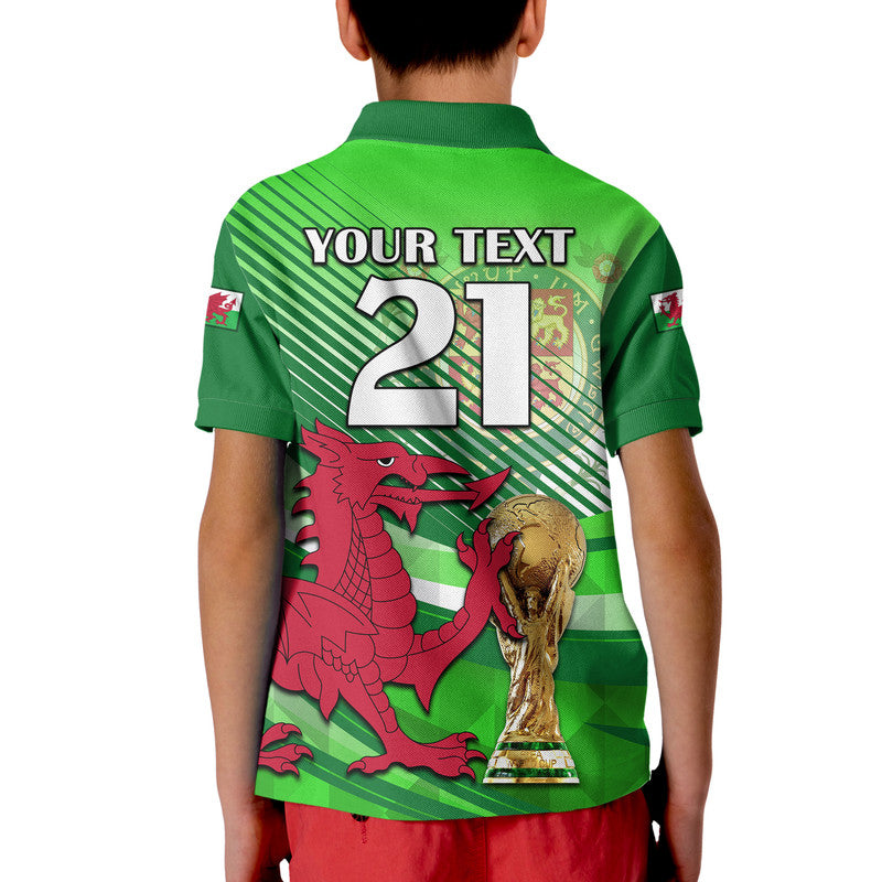 Custom Wales Football Champions Qatar 2022 Sport Style Polo Shirt Green - Wonder Print Shop