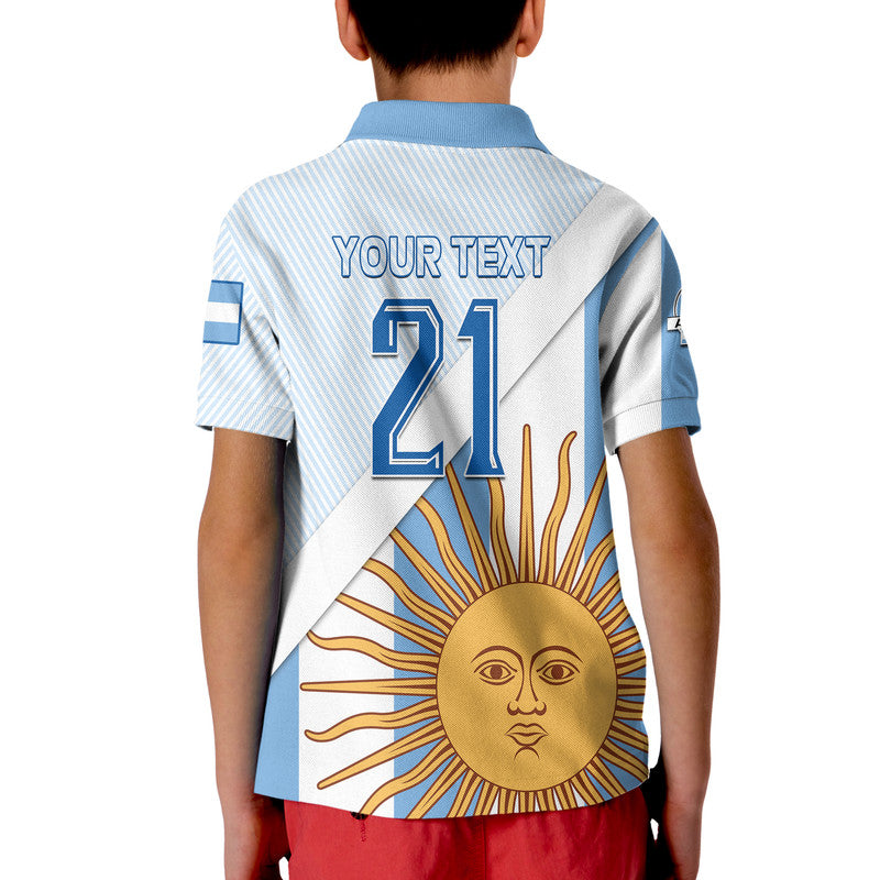 Custom Argentina Sol de Mayo Football Polo Shirt - Wonder Print Shop
