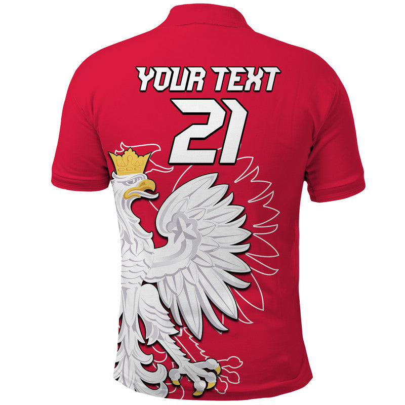 Custom Poland Football Polo Shirt Coat of Arms No1 - Wonder Print Shop