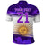 Custom Argentina Sol de Mayo La Albiceleste Flag Style Polo Shirt Purple - Wonder Print Shop