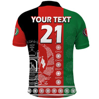 (Custom Text And Number) Afghanistan Mens Cricket Team Afghan Traditional Pattern Polo Shirt - Wonder Print Shop