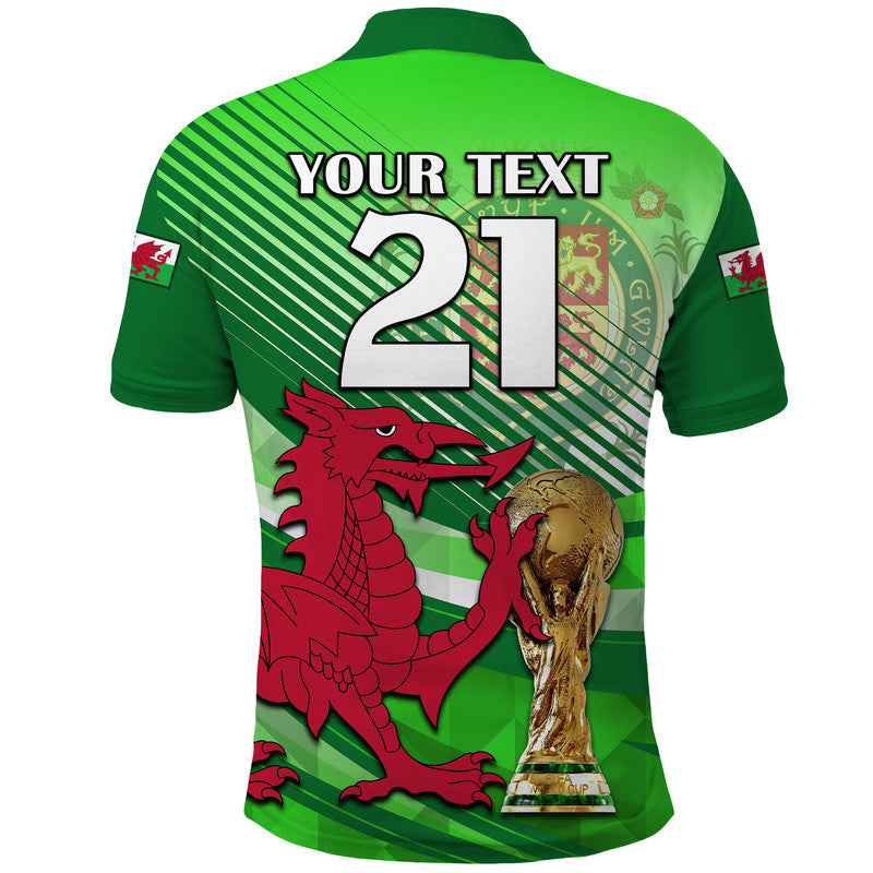 Custom Wales Football Champions Qatar 2022 Sport Style Polo Shirt Green - Wonder Print Shop
