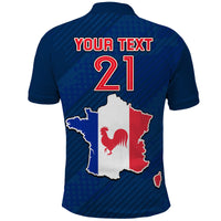 Custom France Football 2022 With Flag Map Polo Shirt - Wonder Print Shop