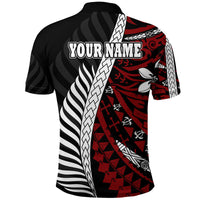 Custom Mate Maa Tonga Mixed Aotearoa Kiwis Rugby Polo Shirt Silver Fern Mixed Polynesian Style - Wonder Print Shop