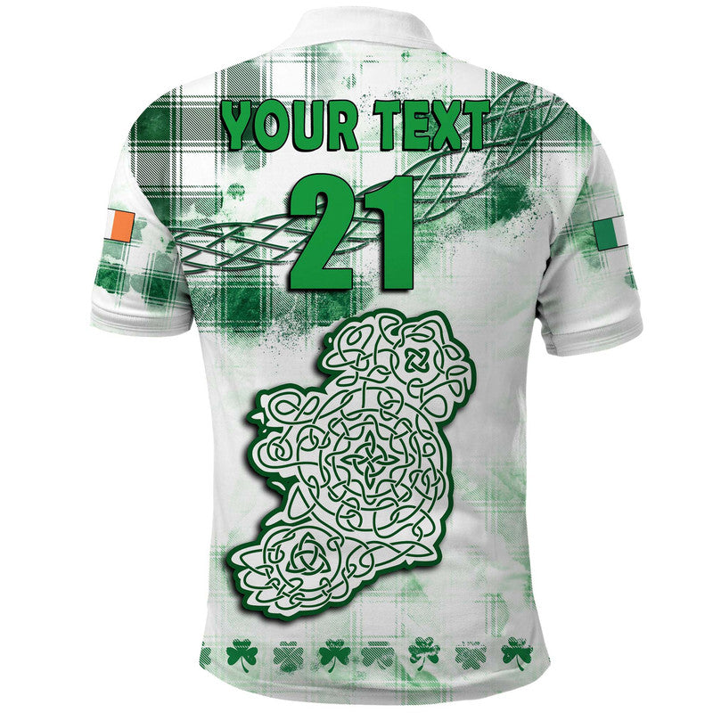 (Custom And Number) Ireland Cross Cricket Team Polo Shirt Celtic Irish Green Pattern Unique - Wonder Print Shop