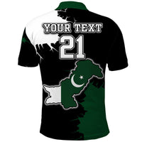 Custom Pakistan Men in Green Cricket Team Polo Shirt Pakistan Player Flag Style - Wonder Print Shop
