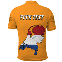 Custom Netherlands Football Flag Style Polo Shirt - Wonder Print Shop