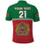 Custom Morocco Football Polo Shirt Geometric Halftone Pattern - Wonder Print Shop