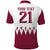 Custom Qatar 2022 Flag Style Polo Shirt The Maroon Football Player - Wonder Print Shop
