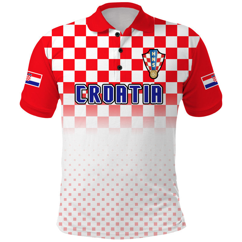 Croatia Hrvatska Football Vibe Polo Shirt - Wonder Print Shop