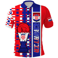 Custom Croatia Football Flag Polo Shirt Minimalist Style - Wonder Print Shop