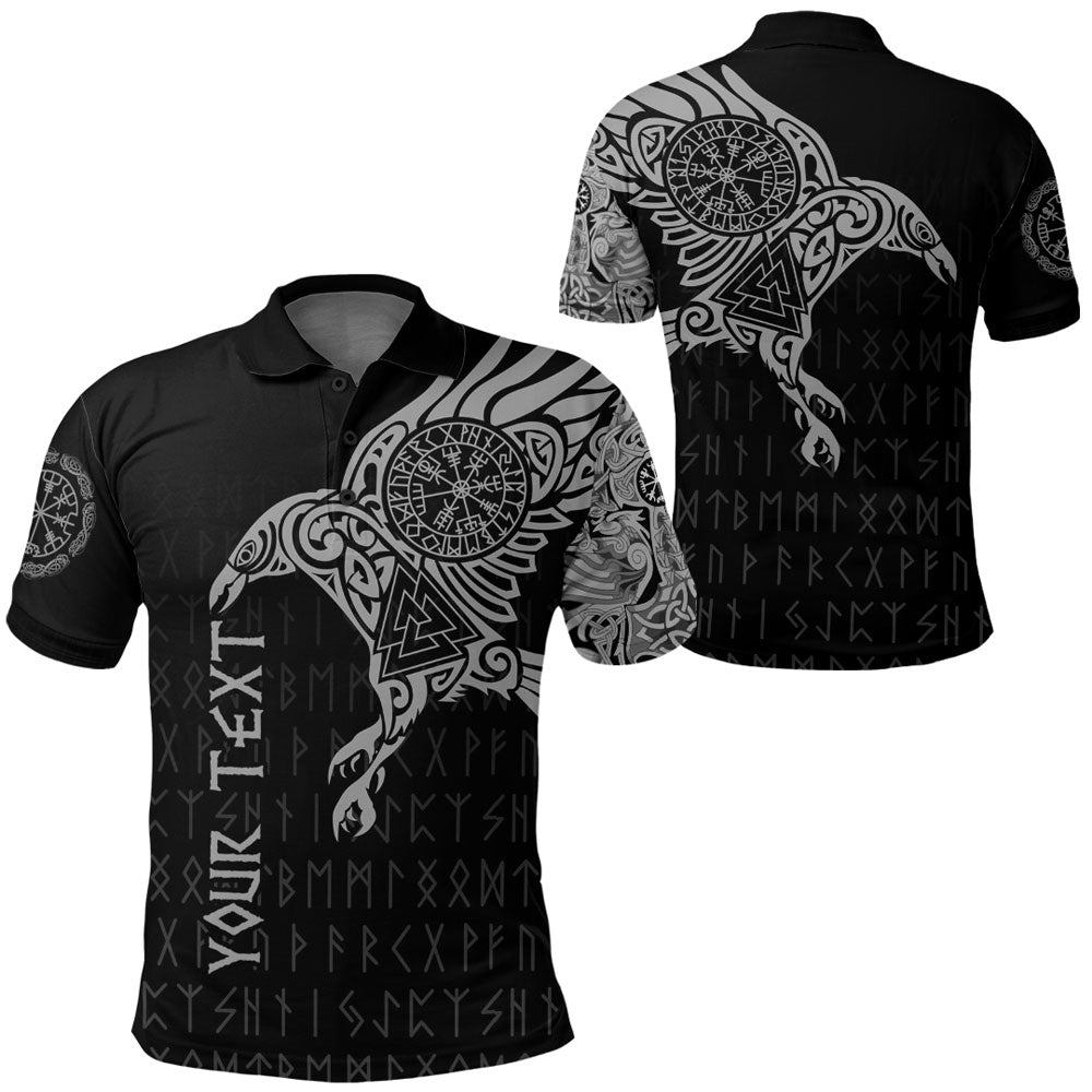 Custom Viking Polo Shirt The Raven Of Odin Tattoo Special Version - Wonder Print Shop