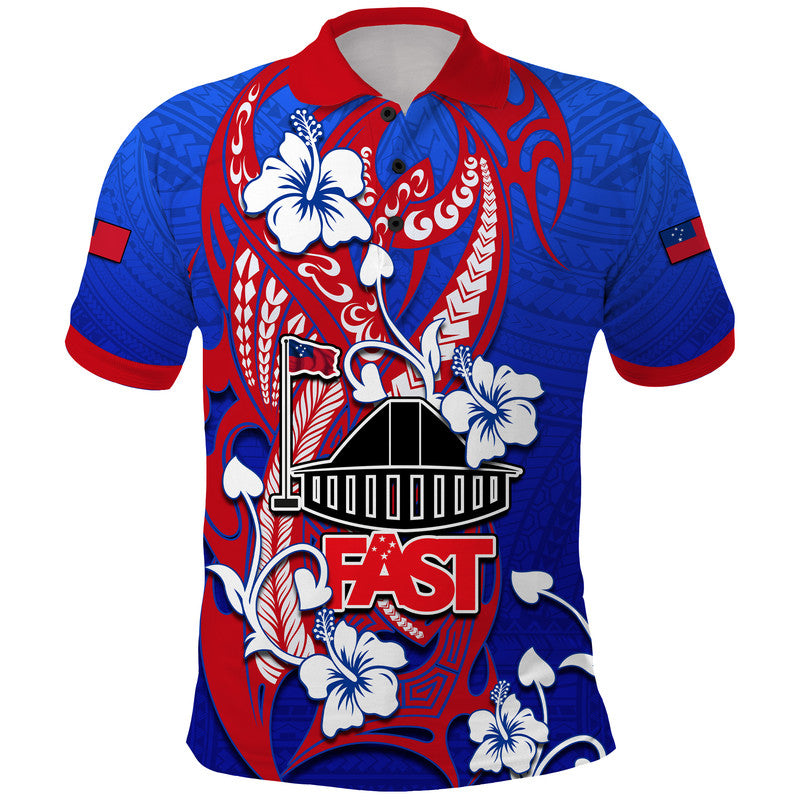Special Samoa FAST Party Polo Shirt Tribal Samoan Hibiscus Design - Wonder Print Shop