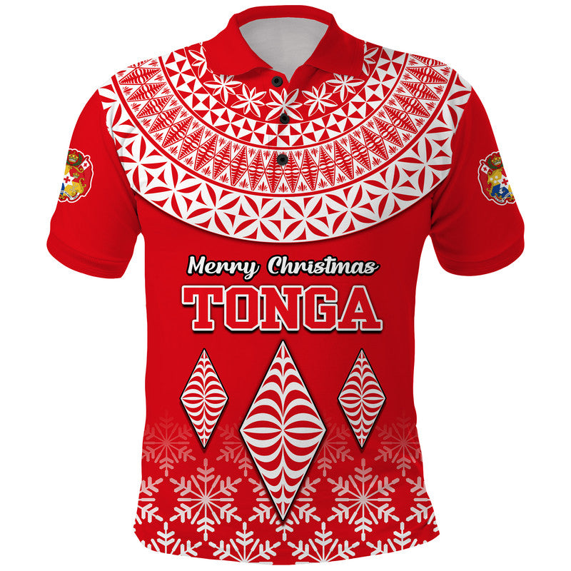 Tonga Kupesi Ngatu Merry Polo Shirt Christmas - Wonder Print Shop