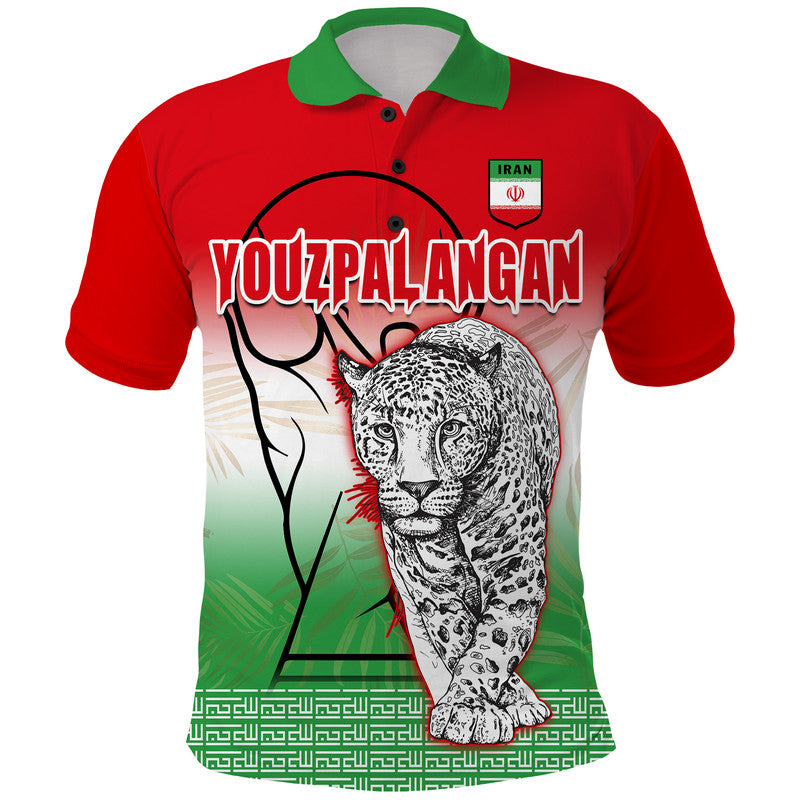 Custom Iran Football Polo Shirt Youzpalangan Flag Style - Wonder Print Shop