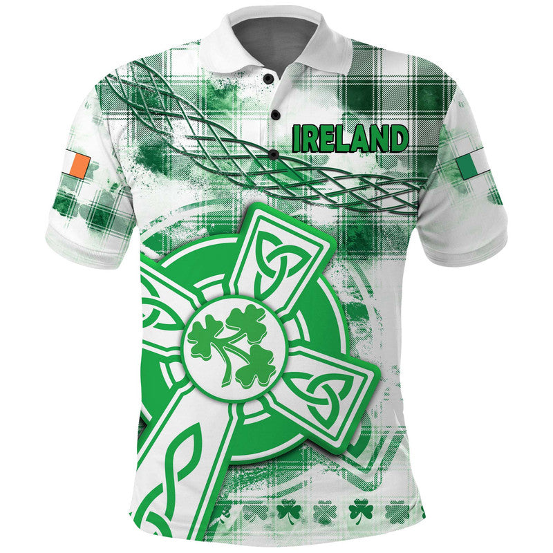 Ireland Cross Cricket Team Polo Shirt Celtic Irish Green Pattern Unique - Wonder Print Shop