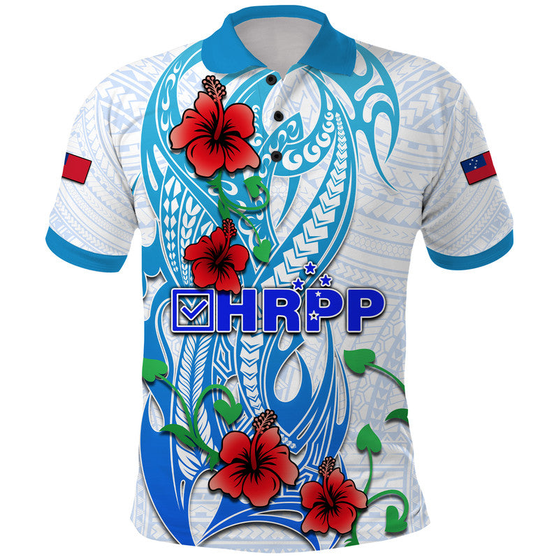 Special Samoa HRPP Party Polo Shirt Tribal Samoan Hibiscus Design - Wonder Print Shop