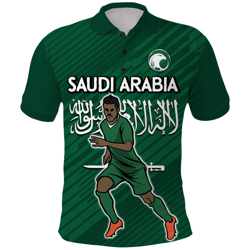 saudi-arabia-football-with-flag-background-polo-shirt